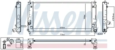 NISSENS 64822 Motor Radyatoru 1640022060