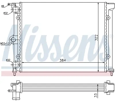 NISSENS 651711 Motor Radyatoru 867121253F