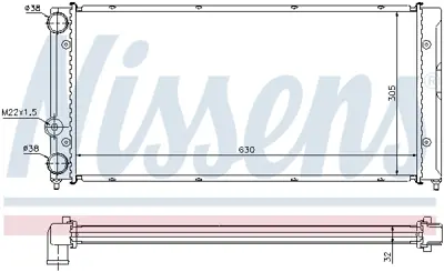 NISSENS 65236 Motor Radyatoru 353121253N