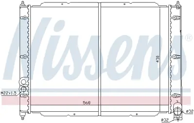 NISSENS 65239 Motor Su Radyatoru Transporter T3 82>92 68121253E