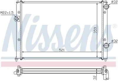 NISSENS 652511 Motor Radyatoru 3A0121253B