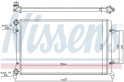 NISSENS 65277 Motor Radyatoru Caddy Iıı Golf V Vı Passat A3 Leon Octavıa 1,4 Tsı 1,6tdı 1,9tdı 2,0tsı 04>10 1TD121251A