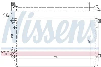 NISSENS 65280A Motor Radyatoru (648x460) Caddy Passat Golf Jetta Octavıa Touran Altea Superb 2,0tdı Cfhc 04>13 5K0121253H