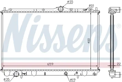 NISSENS 65543A Motor Su Radyatoru S40 I / V40 1.6 1.8 2.0 (95 04) At / Mt 8602065