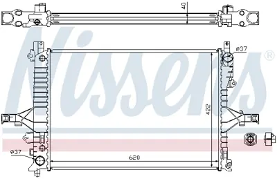 NISSENS 65553A Motor Su Radyatoru Volvo S60 I 00> 2.0t 2.3t 2.4d 2.4ı 2.5t At S70 00> At S80 I 98> At Xc70 00> At 8603841