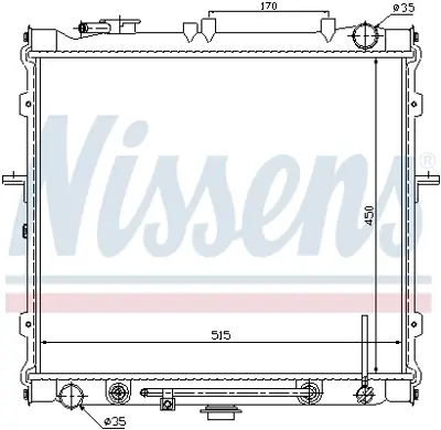 NISSENS 66607 Motor Radyatoru K02215200