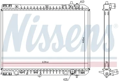NISSENS 666230 Motor Radyatoru 253104D200