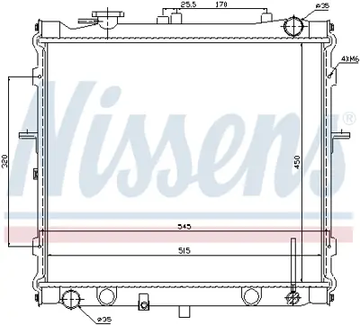 NISSENS 66642 Motor Radyatoru S0K01215200A