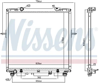 NISSENS 66659 Motor Radyatoru 253113E250