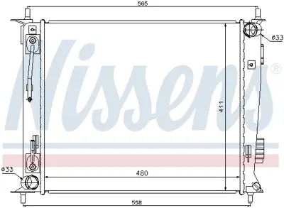NISSENS 66730 Motor Radyatoru 253102K250