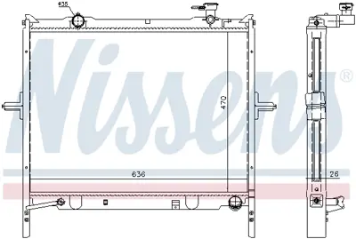 NISSENS 66767 Motor Radyatoru 253103E810