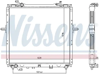 NISSENS 66768 Motor Radyatoru 253103E200