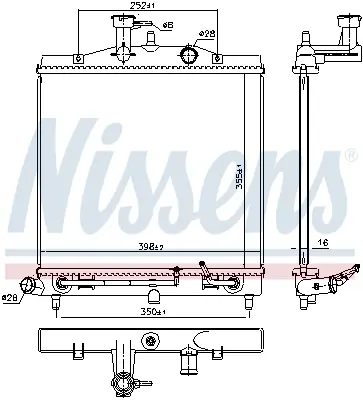 NISSENS 66771 Motor Radyatoru 2531007850