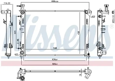 NISSENS 66778 Motor Radyatoru 253101M150