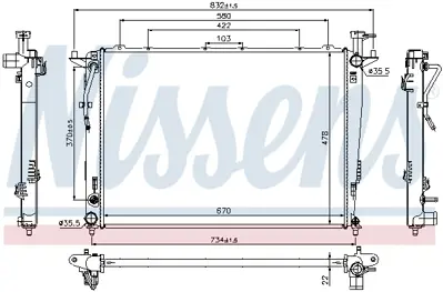 NISSENS 66781 Motor Radyatoru 253102P760