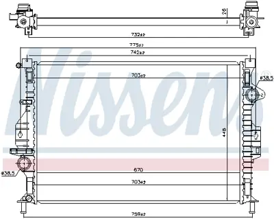 NISSENS 66863 Motor Radyatoru 6G918005GB