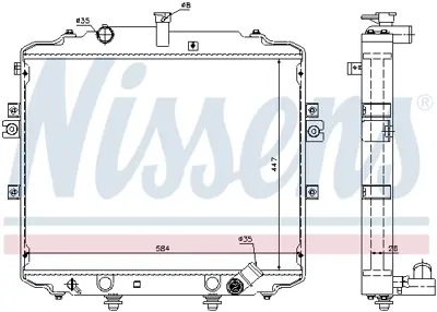 NISSENS 66996 Motor Radyatoru 253104F400