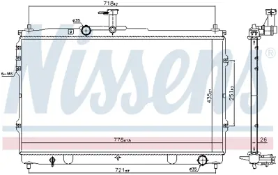 NISSENS 67097 Motor Radyatoru 253104H000