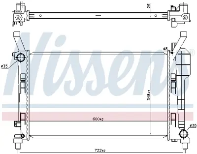 NISSENS 67106 Motor Su Radyatoru (Manuel) A-Class W169 04>12 B-Class W245 05>11 A1695000303