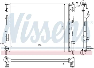 NISSENS 67286 Motor Radyatoru 8660003480
