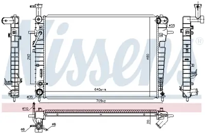 NISSENS 675005 Motor Radyatoru 253102E870