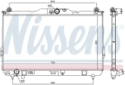 NISSENS 675017 Motor Radyatoru 2531026410