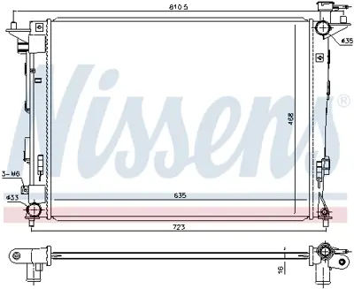 NISSENS 675018 Motor Radyatoru 253102Y501