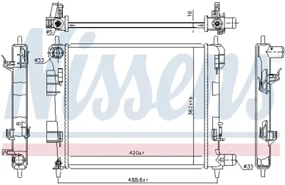 NISSENS 675024 Motor Radyatoru 25310B9000
