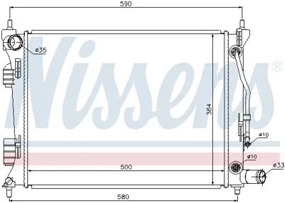 NISSENS 67553 Motor Radyatoru 253102V050
