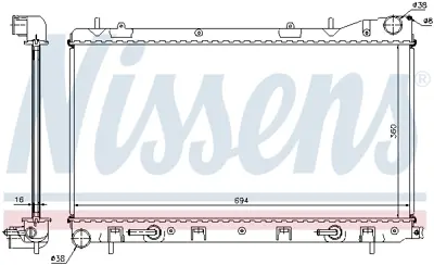 NISSENS 67712 Motor Su Radyatoru Forester 2,0 Turbo Awd 01>05 Otomatık X4511SA091