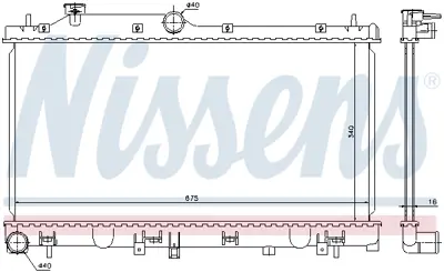 NISSENS 67719 Motor Radyatoru 45119AJ030