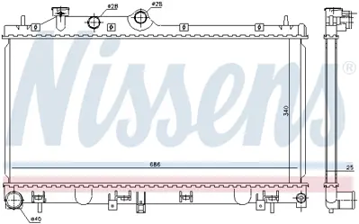 NISSENS 67721 Motor Su Radyatoru Legacy 2,0 2009-2014 Manuel Vıtes 45119AJ070