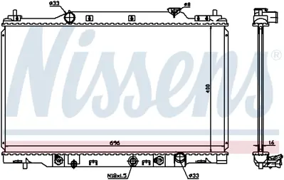 NISSENS 68104 Motor Radyatoru 19010PNAG52