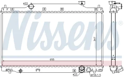 NISSENS 68114 Motor Radyatoru 19010PRA003