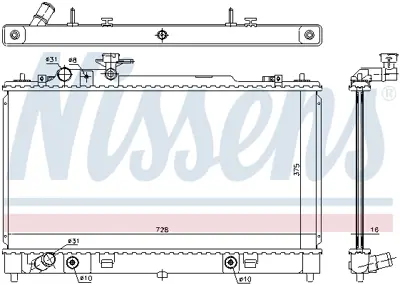 NISSENS 68550 Motor Radyatoru LFH415200B