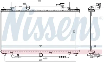 NISSENS 68555 Motor Radyatoru PE2015200