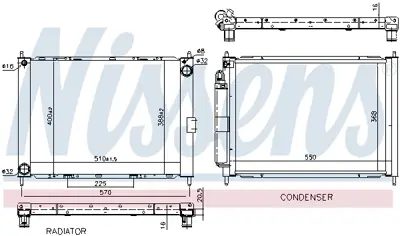 NISSENS 68757 Motor Radyatoru 21400BC50A