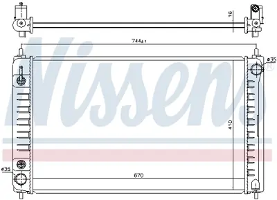 NISSENS 68762 Motor Radyatoru 21460JN90A
