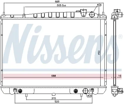 NISSENS 68766 Motor Radyatoru 21460VJ600