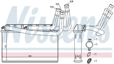 NISSENS 70531 Kalorıfer Radyatoru Bmw  X5 E70 F15 F85  X6 E71 E72 F16 F86 3.0 D  6968204