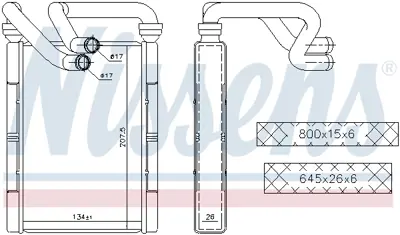 NISSENS 707094 Kalorıfer Radyatoru 8710752010