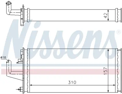 NISSENS 71807 Kalorıfer Radyatoru 93933970