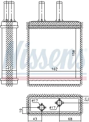 NISSENS 77505 Kalorıfer Radyatoru OK01161A10A