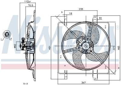 NISSENS 85027 Fan Radyatoru 97KB8C607CB