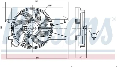 NISSENS 85030 Fan Radyatoru C20215025D