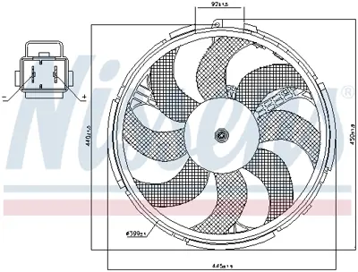 NISSENS 85036 Fan Radyatoru 51729495