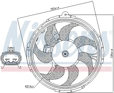NISSENS 85040 Fan Radyatoru K46797120