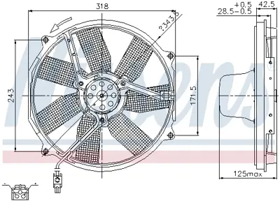 NISSENS 85151 Fan Radyatoru A0015000593