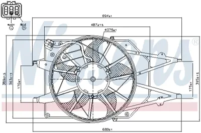 NISSENS 85213 Fan Radyatoru 98AB8C607EL