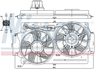 NISSENS 85215 Fan Radyatoru YS4H8G607AA